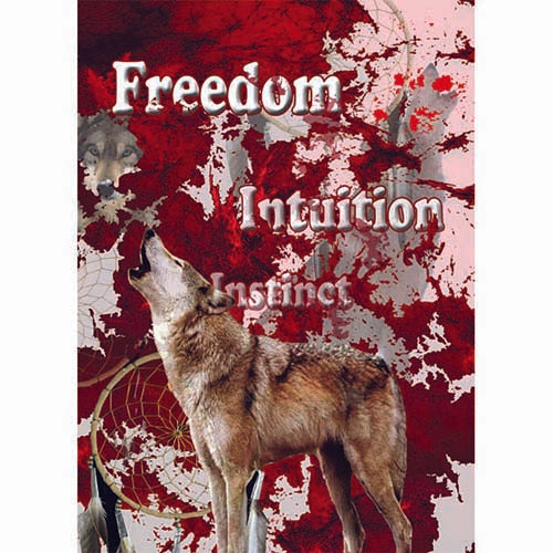 GREETING CARD Freedom Wolf