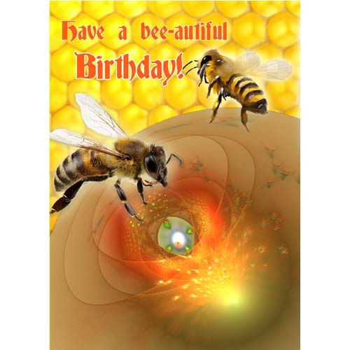 GREETING CARD Bee Birthday