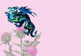 GREETING CARD Thistle Dragon