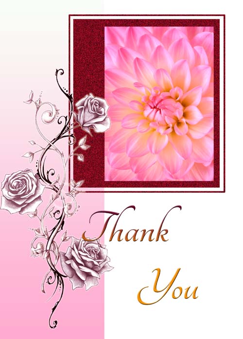 GREETING CARD Thank You Flower