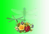 GREETING CARD Dragonflorals