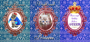 GREETING CARD TRI FOLD Princess Birthday