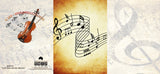 GREETING CARD TRI FOLD Let the Music Begin