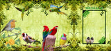GREETING CARD TRI FOLD Bird Garden
